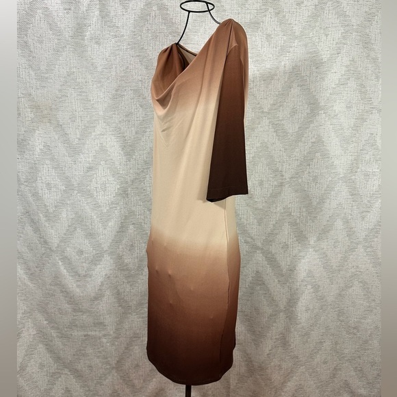 sublime x jay godfrey brown ombre cowl neck dress size S - Picture 8 of 11